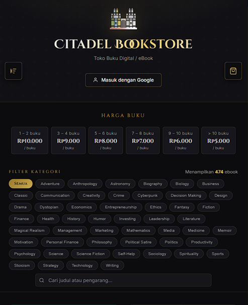 Citadel Bookstore Preview